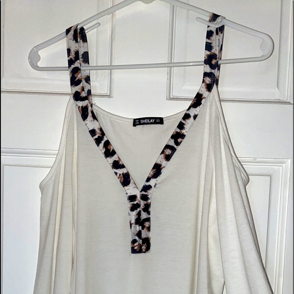 White and leopard long sleeve